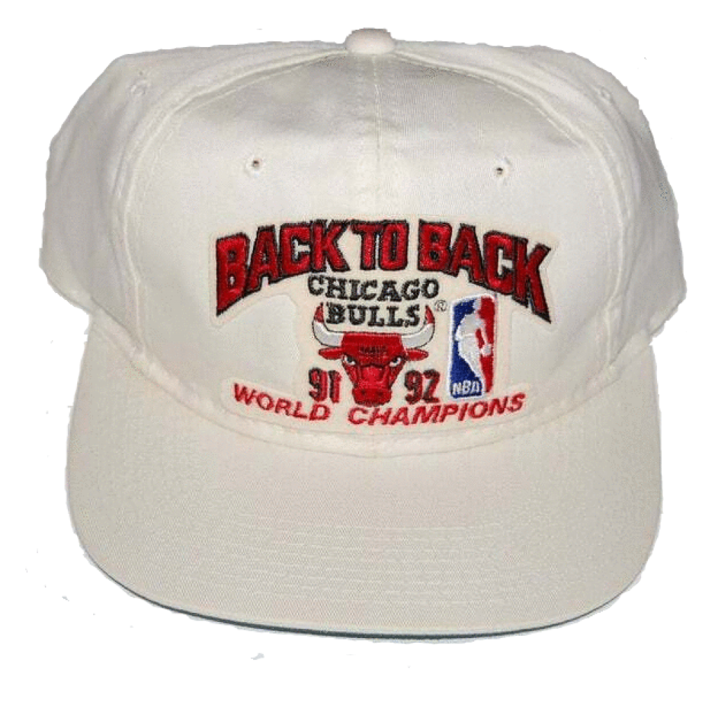 Back to Back 91,92 Chicago Bulls Champions Vintage Hat by Youbetterfly